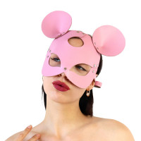 Кожаная маска мышки Art of Sex - Mouse Mask, Розовый
