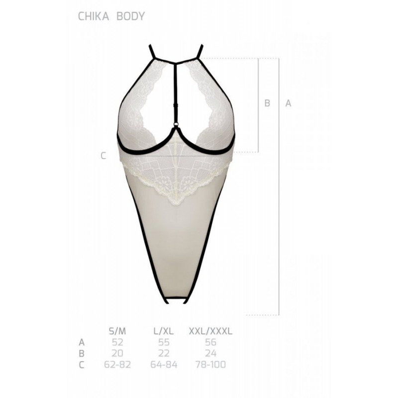 Боді Passion CHIKA BODY S/M, cream, в упаковці, готовність до подарунка