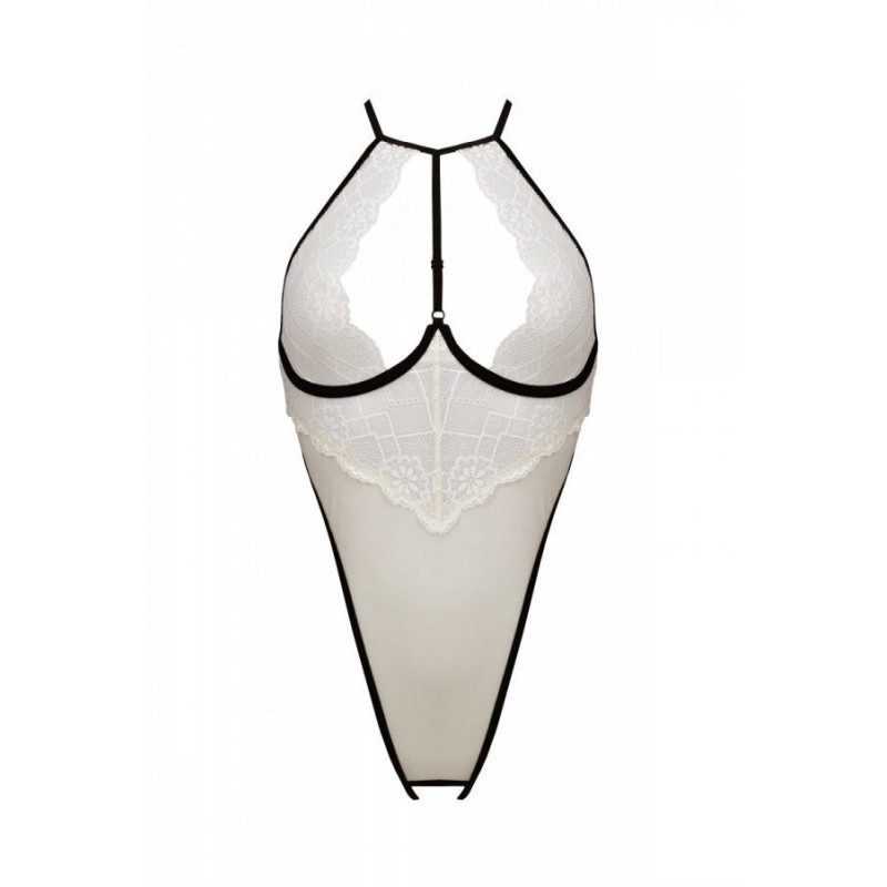 Боді Passion CHIKA BODY XXL/XXXL, кремове, вид ззаду, шви та дизайн