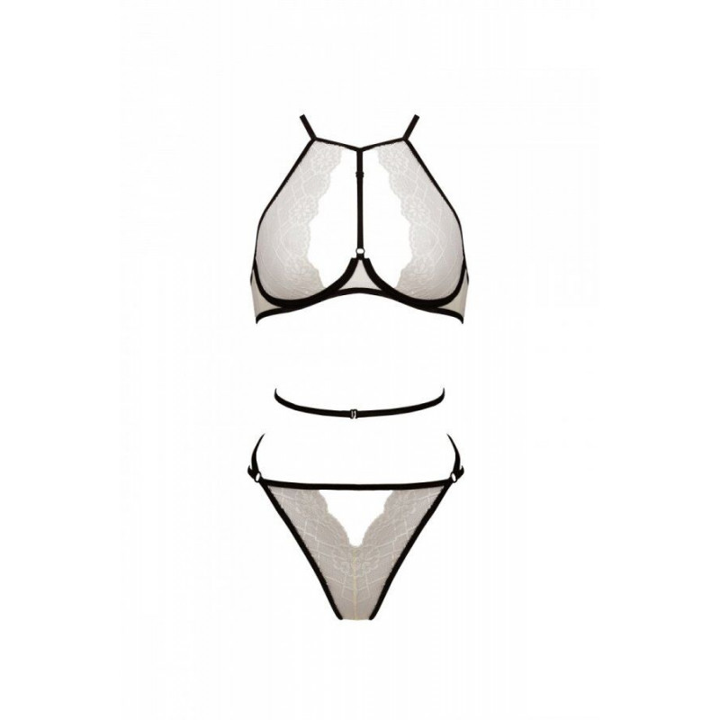 Текстура ніжної тканини комплекту білизни Passion CHIKA SET XXL/XXXL cream