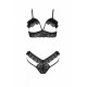 Еротичний комплект Passion DOLLY SET L/XL black збоку: ідеальна посадка та витончений силует