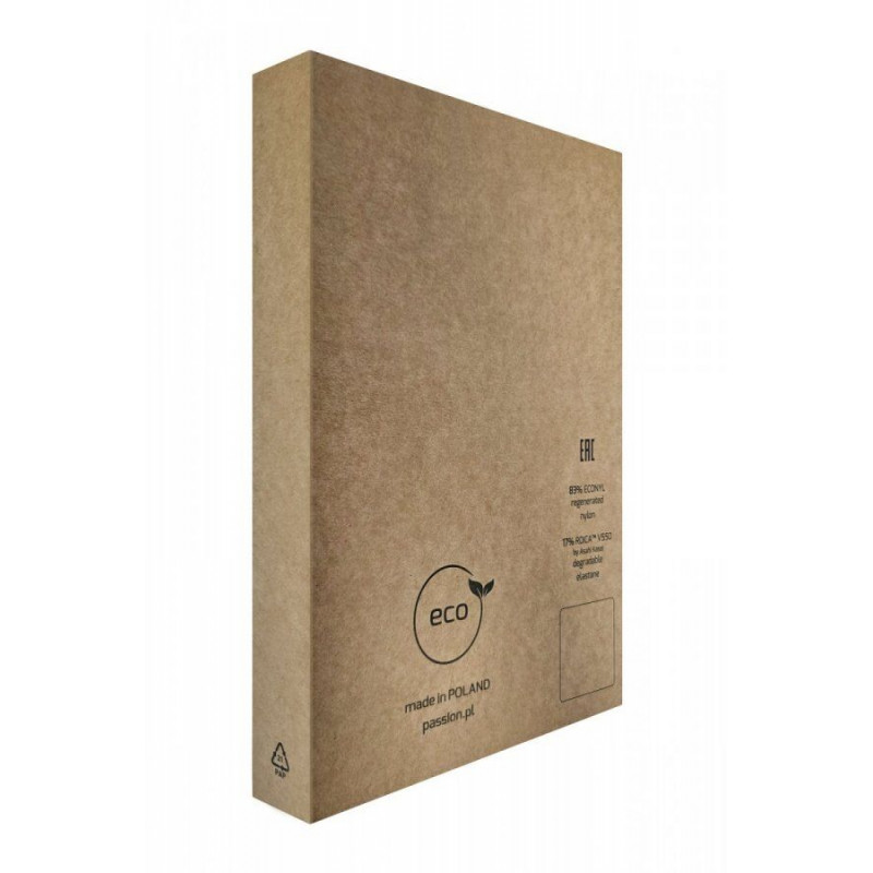 Білі колготки-бодістокінг Passion ECO S006, вид ззаду