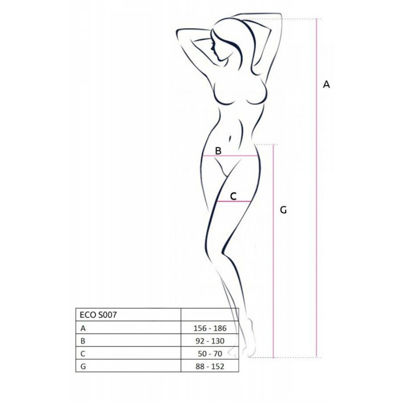 Колготки-бодістокінг Passion ECO S007 black: деталі резинки