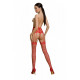 Колготки-бодістокінг Passion ECO S009 red, вид збоку - підкреслюють вигини тіла
