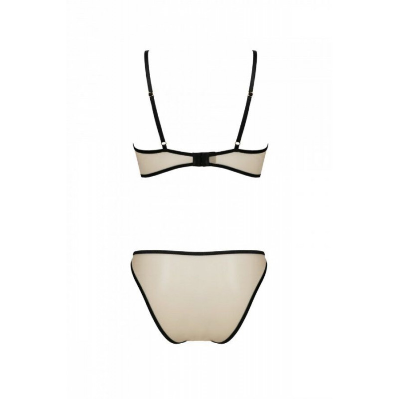 Комплект білизни Passion LORINA SET S/M бежевий - текстура тканини