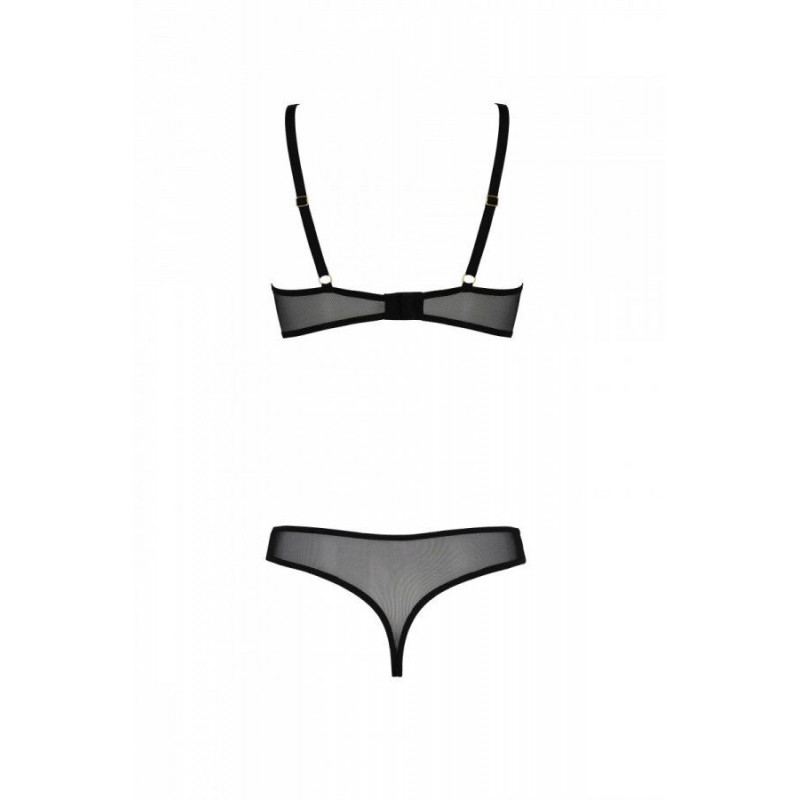 Боді Passion MARINA BODY, бежеве, деталі дизайну, S/M, з відкритими чашками