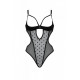 Еротичне боді Passion MARINA BODY L/XL black з відкритими чашками, вид збоку, підкреслює фігуру