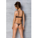 Комплект Passion MARINA SET WITH OPEN BRA, S/M, чорний - загальний вигляд