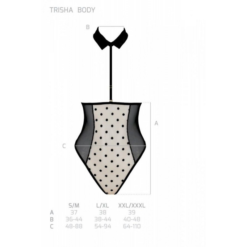 Упаковка еротичного боді Passion TRISHA BODY XXL/XXXL бежеве, бренд Passion