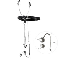 Бондажний набір Art of Sex Blanca з металевим анальним гаком №4