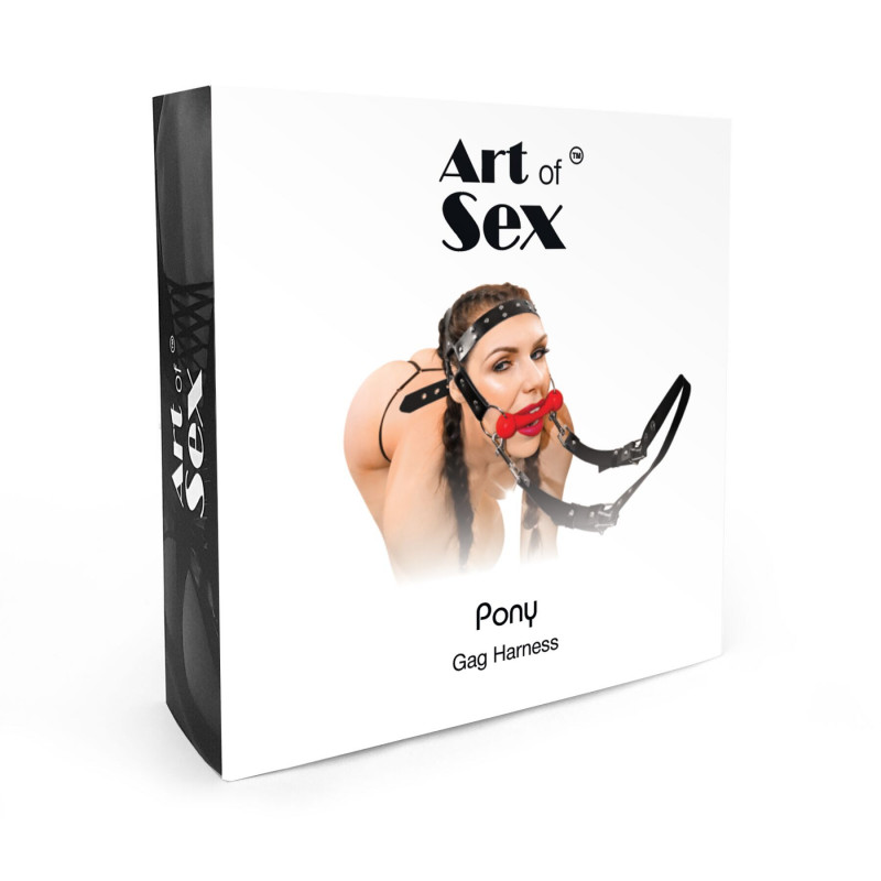 Упаковка БДСМ кляп-упряжки Art of Sex Pony, елегантний дизайн