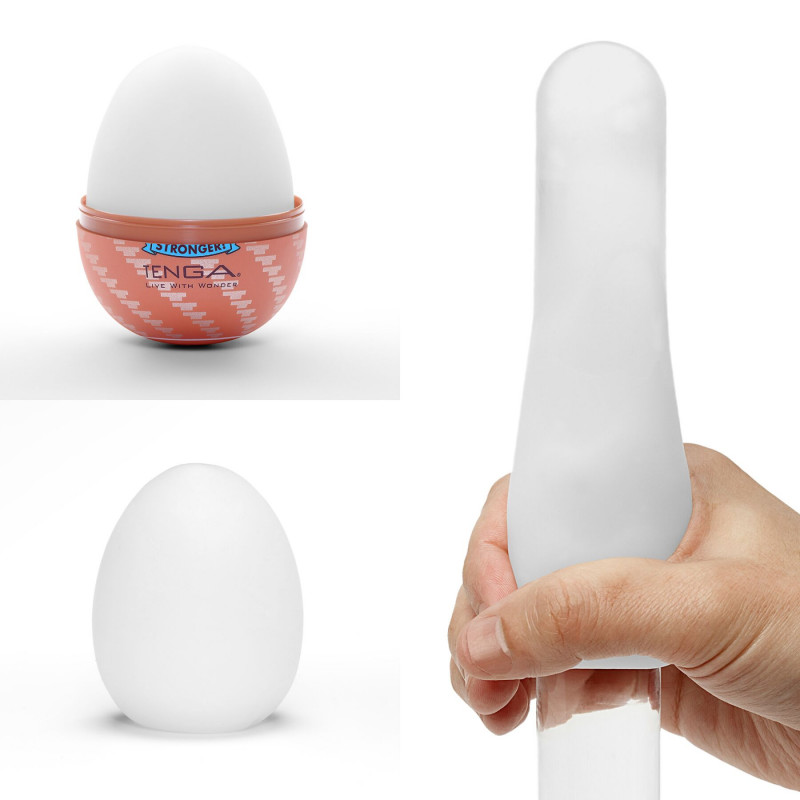 Tenga Egg Spiral мастурбатор - вигляд збоку, текстура внутрішньої поверхні