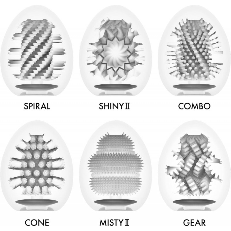 Мастурбатор Tenga Egg Hard Boiled II Pack у розрізі – демонстрація щільного TPE матеріалу