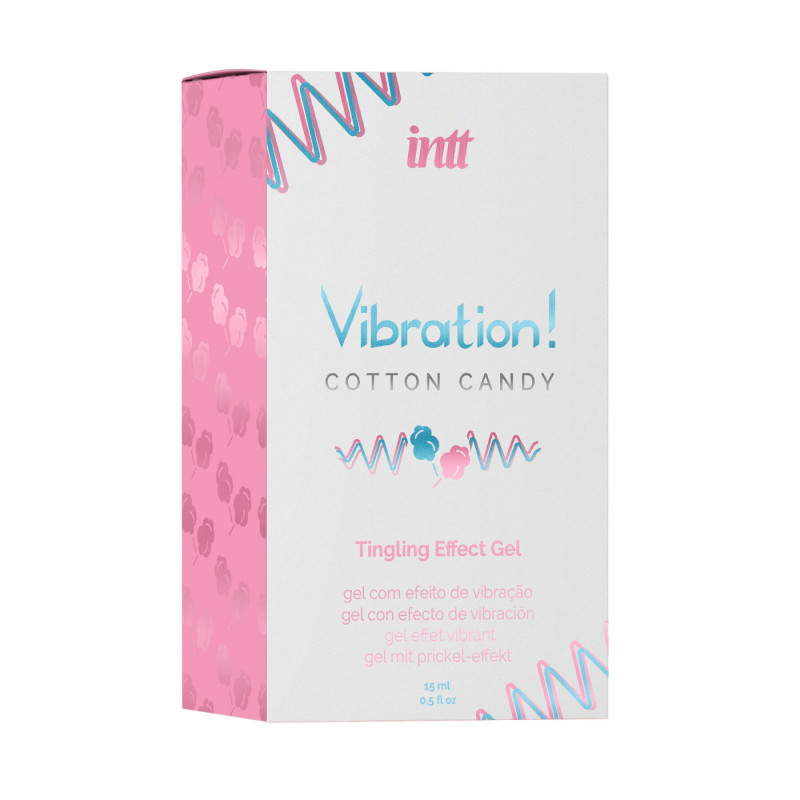 Упаковка рідкого вібратора Intt Vibration Cotton Candy - стильний дизайн, об'єм 15 мл