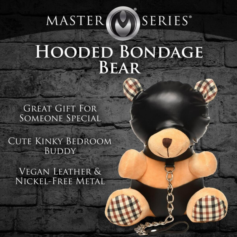 Упаковка плюшевого ведмедика Master Series HOODED Teddy Bear БДСМ