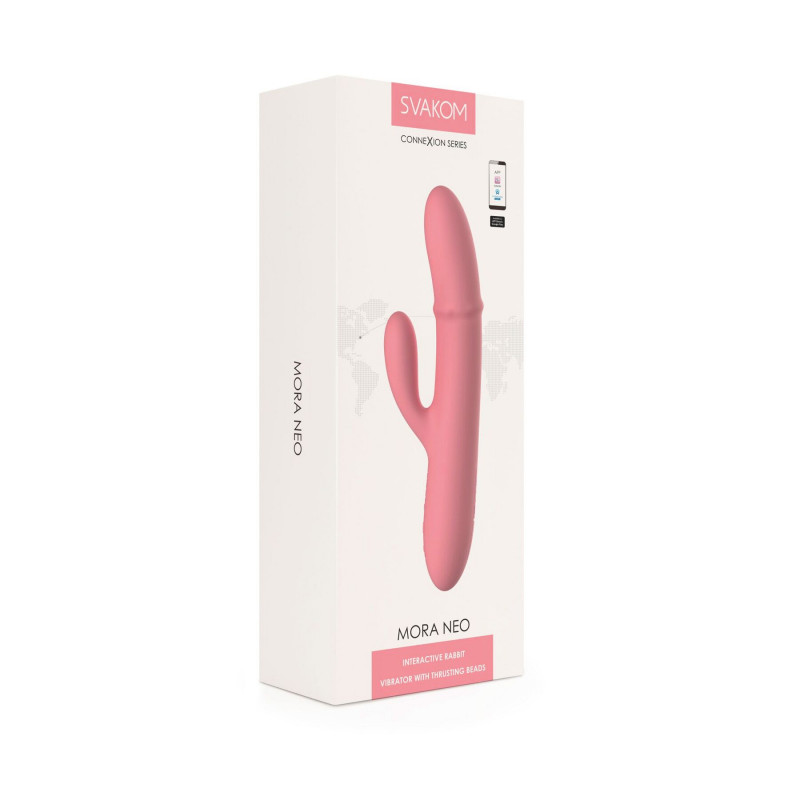 Смарт вібратор-кролик Svakom Mora Neo, загальний вигляд з акцентом на глянцеву поверхню