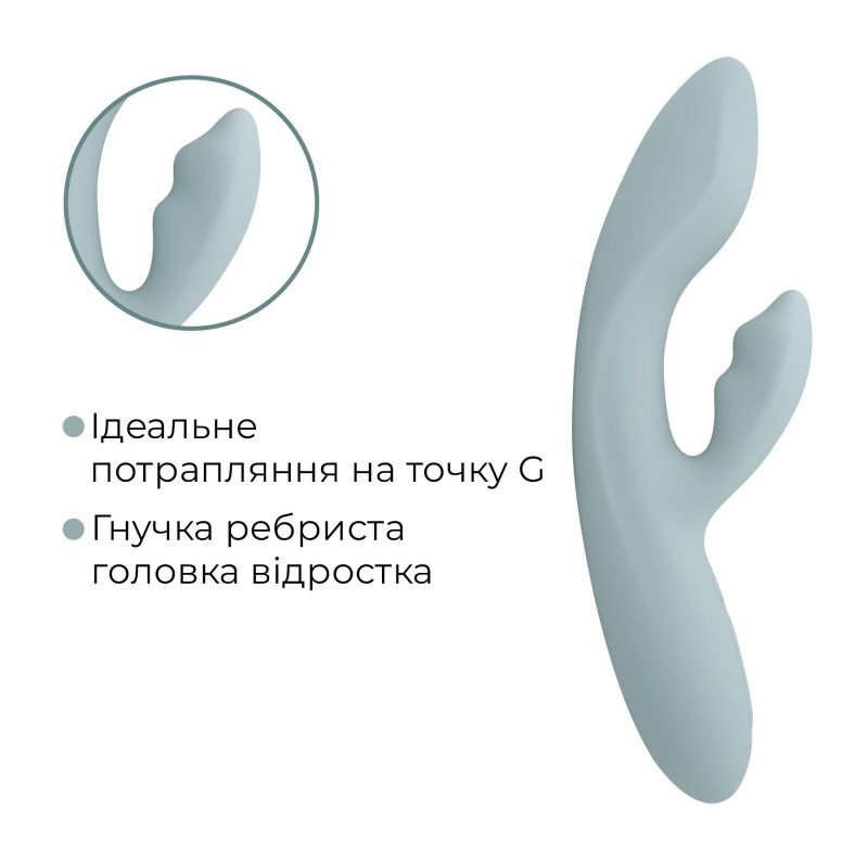 Смарт вібратор-кролик Svakom Chika з активованою функцією підігріву, випромінює тепло