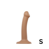 Насадка для страпона Strap-On-Me Dual Density Dildo Caramel S, 2.7 см, двошарова