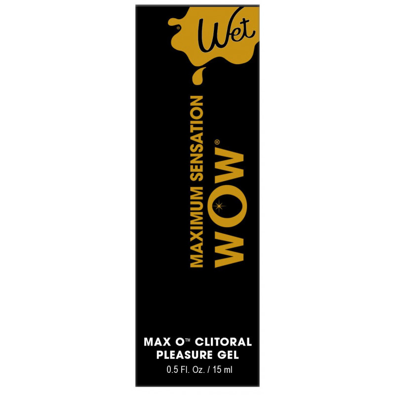 Детальний вигляд упаковки збуджувального гелю Wet Wow Max O Clitoral Arousal Gel 15 мл