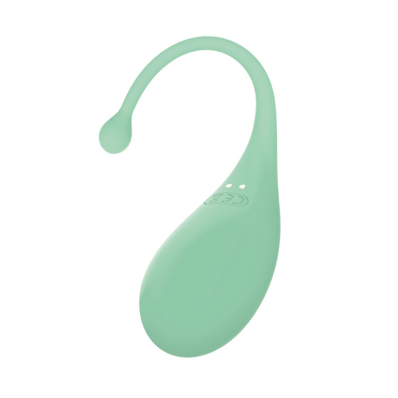 Смарт-віброяйце Adrien Lastic Palpitation Mint, вид збоку, демонстрація вигнутої форми та текстури