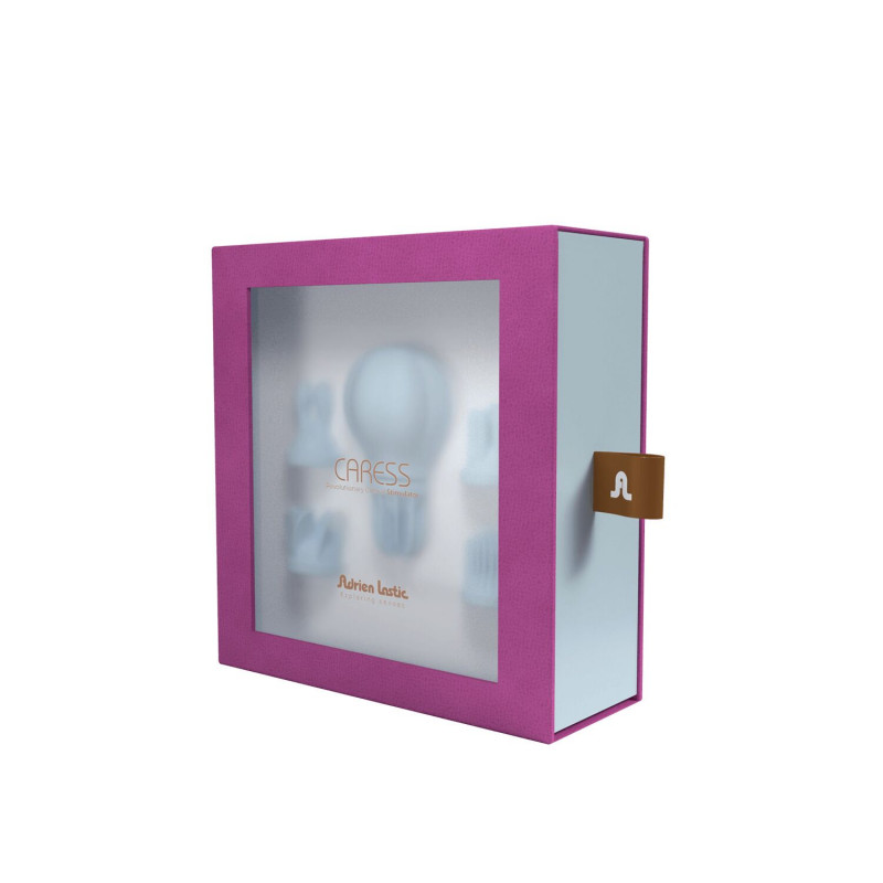 Вібратор Adrien Lastic Caress Blue, деталі дизайну, блакитний