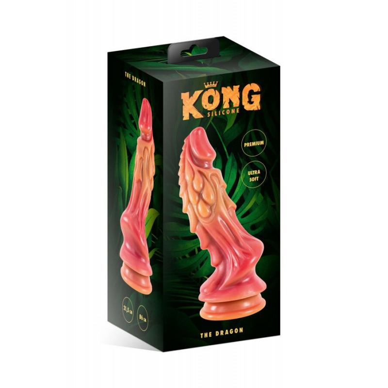 Фалоімітатор Kong Silicone The Dragon 21.5 см, вид збоку