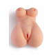 Мастурбатор Real Body Real Amber, вид збоку, демонструє реалістичні текстури вагіни та ануса, 25х18 см