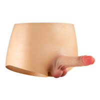 Силіконові трусики з фалоімітатором Real Body Real Manly L/XL суцільна конструкція для неї
