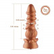 Фалоімітатор Hismith Spiral Grain Silicone Dildo Monster Series, вид збоку, що демонструє спіральний вигин