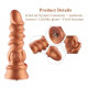Детальний вигляд текстури фалоімітатора Hismith Spiral Grain Silicone Dildo Monster Series: глибокий спіральний рельєф