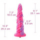 Фалоімітатор Hismith Awl Shape Silicone Dildo Monster Series, вид збоку з кріпленням KlicLok