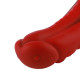 Упаковка фалоімітатора Hismith 8.35″ Curved Silicone Dildo Red Monster Series