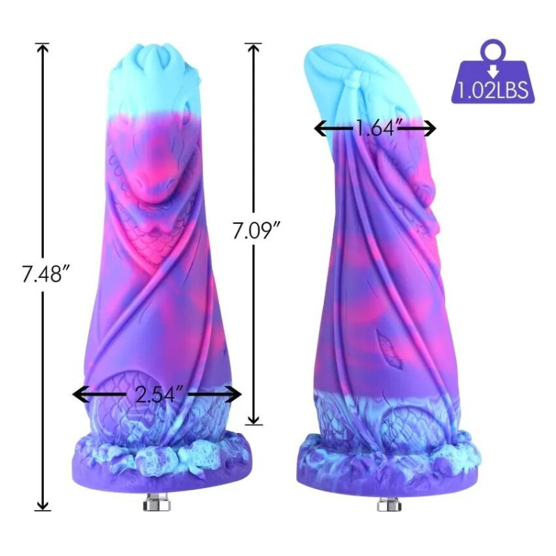 Фалоімітатор Hismith Monster Series 7.48″ Silicone Dildo HSA139 – вид збоку