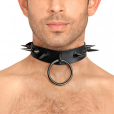 Чоловічий чокер з шипами Art of Sex - Archie Leather and Spikes — Keks-Hub