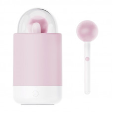 Вібратор-цукерка на паличці KISSTOY Pink Pop, з зарядним кейсом-нічником, 10 режимів вібрації