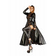 Платье-плащ Noir Handmade F128C Powerwetlook gown coat, вид сбоку, мокрый эффект, XL