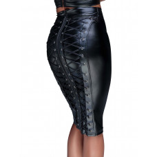 Спідниця-олівець Noir Handmade F152 Powerwetlook pencil skirt, L, мокрий ефект