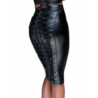 Юбка-карандаш Noir Handmade F152 Powerwetlook pencil skirt, XL, с мокрым эффектом