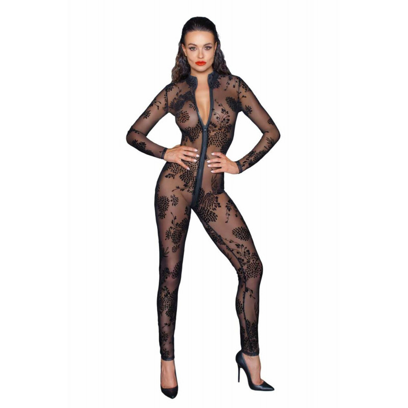 Сітчастий бодістокінг Noir Handmade F237 Long Tulle Overall L - вид збоку