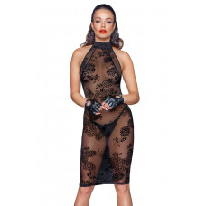 Сукня Noir Handmade F240 Midi з оксамитовими бретелями, 3XL