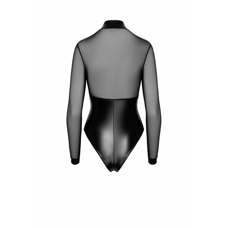 Макро-знімок сітчастої вставки боді Noir Handmade F321 Edge XXL