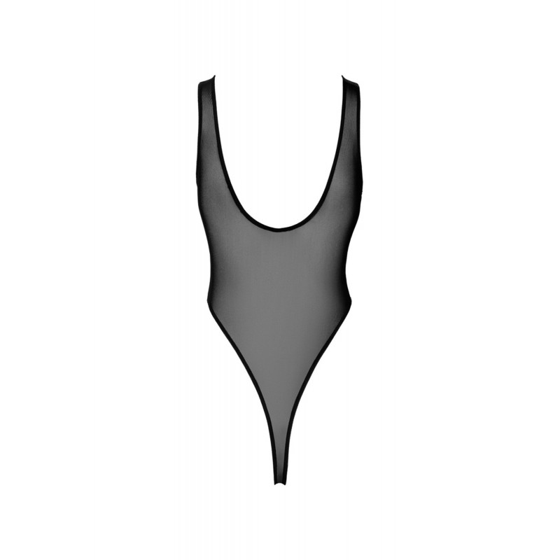 Прозоре боді Noir Handmade F322 Paparazzi XXL в комплекті зі стрінг-трусиками