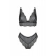 Трусики бразиліана Passion AMBERLY SET black: витончений дизайн