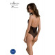 Боді Passion DROSERA BODY black S/M: вид збоку, що підкреслює фігуру високими вирізами