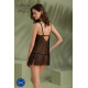 Пеньюар Passion DROSERA CHEMISE black, загальний вигляд моделі S/M