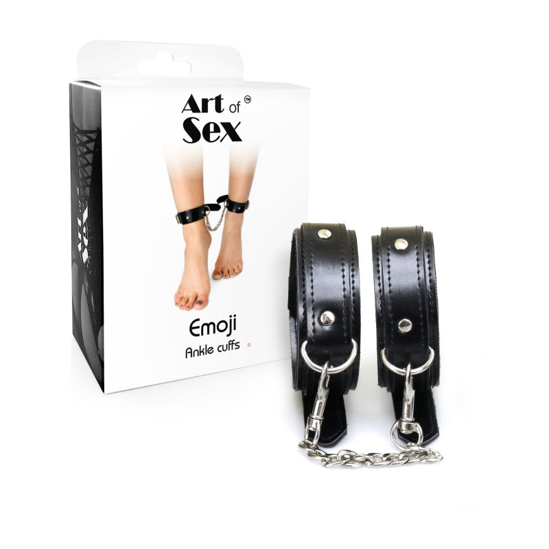 Поножі Art of Sex Legcuffs Emoji в упаковці, презентабельний вигляд