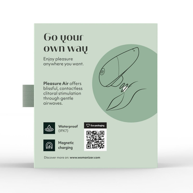 Вигляд елементів керування Womanizer Liberty 2 Sage, що демонструють простоту використання