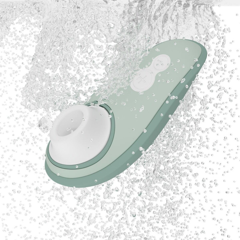 Детальний вигляд на режимні кнопки Womanizer Liberty 2 Sage, що вказують на 8 доступних режимів вібрації