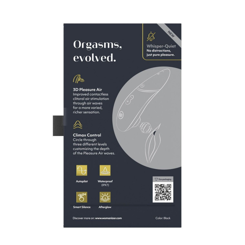 Детальний вигляд насадки Womanizer Next Black, що забезпечує точкову стимуляцію