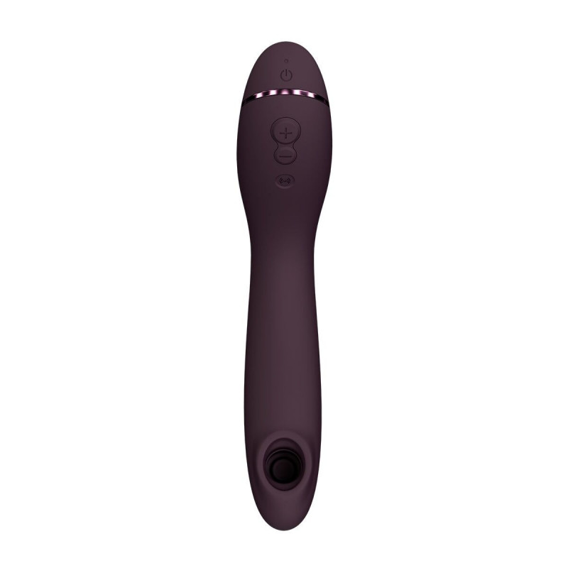 Womanizer OG Aubergine збоку, демонстрація ергономічної форми для зручного використання